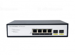 Switch PoE 4 Ports 10/100/1000Mbps, 2 Port SFP