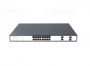 Switch PoE 16 Ports 10/100Mbps 2 Gigabit Combo Uplink
