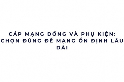 Cáp mạng đồng và phụ kiện: chọn đúng để mạng ổn định lâu dài