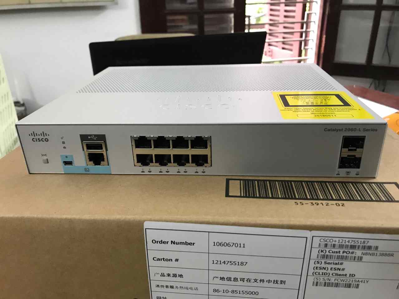 WS-C2960L-8PS-LL | Switch Cisco Catalyst 2960L 8 port PoE
